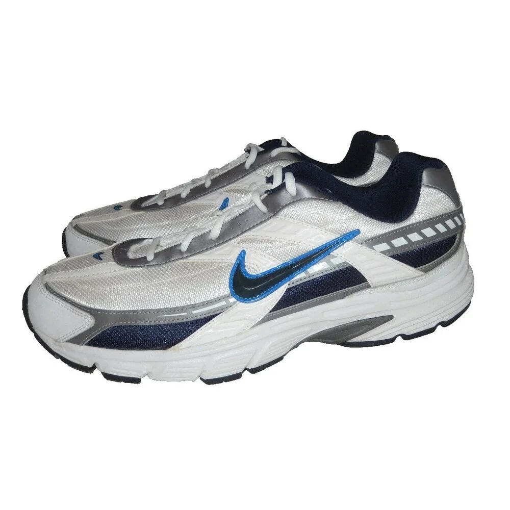Nike Initiator Running Shoes Sneakers Men's 13 White Obsidian Metallic Gray